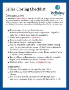 seller closing checklist